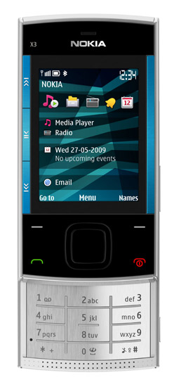 слайдер Nokia X3