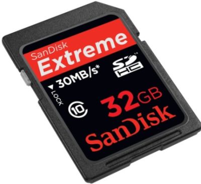 Новая карта SanDisk Extreme Class 10 32GB