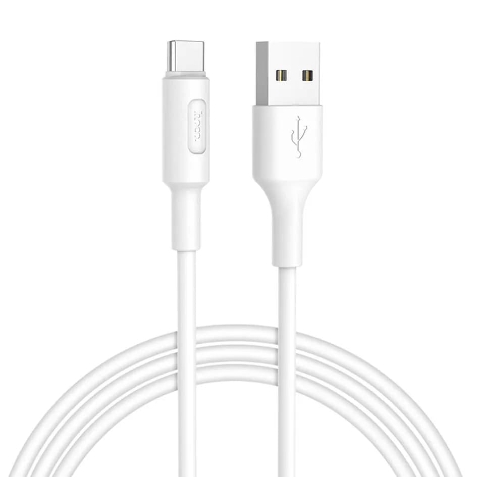 Кабель USB 2.0 HOCO X25, AM/Type-C, белый, 1м