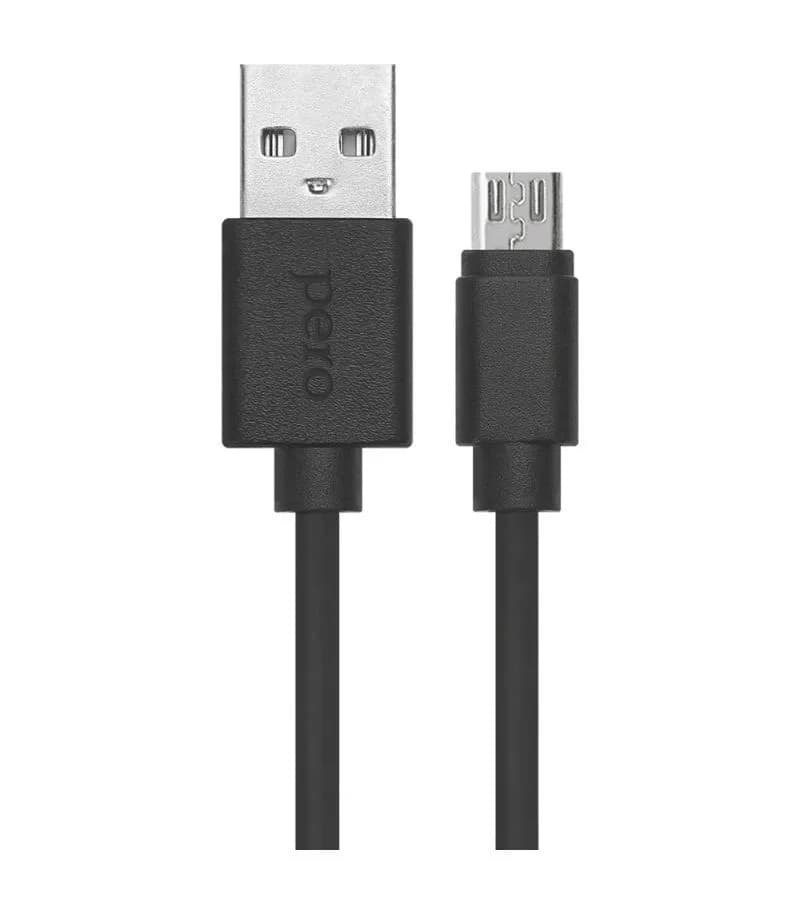 Дата-кабель PERO DC-03 micro-USB, 2А, 0.2м, черный